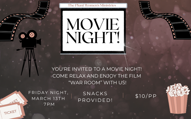 Black and White Illustrative Movie Night website